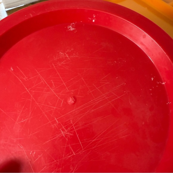 Kids Lot Of 4 Divided Trays 4 Plates 8 Spoons Reusable Plastic 16 Pc Colorful - Picture 8 of 8